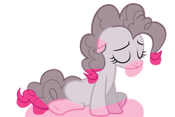 Size: 4000x2667 | Tagged: safe, artist:dharthez, artist:wardex101, derpibooru import, edit, pinkie pie, earth pony, pony, color loss, discorded, eyes closed, female, mare, sad, simple background, sitting, solo, transparent background, vector