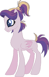 Size: 311x485 | Tagged: safe, artist:westrail642fan, derpibooru import, oc, oc only, oc:shooting star (r&f), pegasus, pony, base used, colored wings, parent:oc:david wyne, parent:princess cadance, parents:canon x oc, pegasus oc, ponytail, reference sheet, rise and fall, short tail, simple background, solo, tail, transparent background, two toned wings, wings