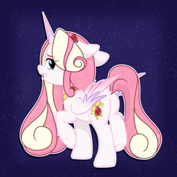 Size: 5000x5000 | Tagged: safe, artist:klewgcg, artist:lovinglypromise, derpibooru import, oc, oc only, oc:crystal rose, alicorn, pony, absurd resolution, base used, butt, female, mare, plot, solo