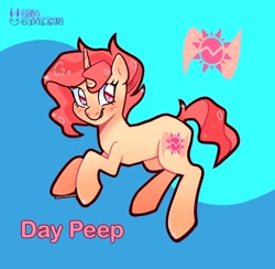 Size: 1440x1407 | Tagged: safe, artist:seasemissary, derpibooru import, oc, oc:day peep, pony, unicorn, female, magical lesbian spawn, mare, offspring, parent:princess celestia, parent:sunset shimmer, parents:sunsestia, solo