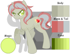 Size: 929x710 | Tagged: safe, artist:otakuchicky1, derpibooru import, oc, oc only, oc:roxy, pony, unicorn, female, mare, offspring, parent:limestone pie, parent:sandstone, reference sheet, simple background, solo, transparent background