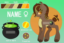 Size: 2950x2000 | Tagged: safe, artist:munrei, derpibooru import, oc, pony, adoptable, auction, auction open, cutie mark, ear piercing, female, freckles, golden eyes, jewelry, piercing, tentacles, watermark