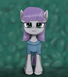 Size: 1850x2077 | Tagged: safe, artist:chopsticks, derpibooru import, maud pie, earth pony, pony, cheek fluff, clothes, dress, ear fluff, ears, female, looking at you, mare, solo, unshorn fetlocks