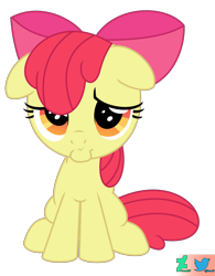Size: 1900x2432 | Tagged: safe, artist:kuren247, derpibooru import, apple bloom, earth pony, pony, adorabloom, cute, female, filly, foal, puppy dog eyes, sad, simple background, solo, transparent background, vector