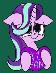 Size: 1738x2262 | Tagged: safe, artist:derpyalex2, derpibooru import, starlight glimmer, pony, unicorn, bust, cute, ears, floppy ears, glimmerbetes, green background, heart, simple background, solo, starlight glimmer day