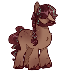 Size: 1392x1436 | Tagged: safe, artist:goldlines005, derpibooru import, oc, oc only, earth pony, pony, base used, earth pony oc, facial hair, hair over eyes, male, moustache, simple background, solo, stallion, transparent background, unshorn fetlocks