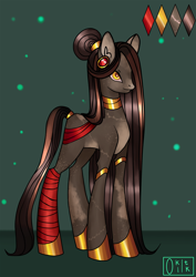 Size: 1600x2262 | Tagged: safe, artist:kit0lik, oc, oc only, oc:zlata illusory, earth pony, pony, decoration, earth pony oc, female, gold, jewelry, long mane, long tail, mare, princess, reference, reference sheet, solo, solo female, tall