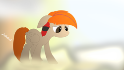 Size: 7257x4080 | Tagged: safe, artist:fededash, derpibooru import, oc, oc only, oc:fededash, pegasus, cloud, ears, floppy ears, orange, pegasus oc, sad, solo