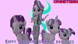 Size: 3840x2160 | Tagged: safe, artist:optimussparkle, derpibooru import, starlight glimmer, pony, unicorn, equestria girls, spoiler:eqg specials, 3d, female, filly, filly starlight glimmer, foal, food, ice cream, self paradox, self ponidox, source filmmaker, starlight glimmer day, younger