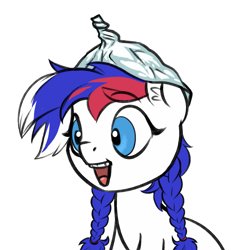 Size: 900x900 | Tagged: safe, artist:kovoranu, derpibooru import, oc, oc only, oc:marussia, female, hat, nation ponies, russia, simple background, solo, tinfoil hat, transparent background