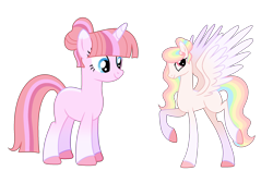 Size: 2592x1740 | Tagged: safe, artist:cindydreamlight, derpibooru import, oc, oc only, pegasus, pony, unicorn, base used, female, mare, simple background, transparent background