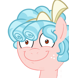 Size: 535x600 | Tagged: safe, artist:denchik, edit, editor:undeadponysoldier, cozy glow, pegasus, pony, :), adoracreepy, bow, cozy glow is best facemaker, cozybetes, creepy, cute, female, filly, foal, freckles, hair bow, happy, looking at you, recolor, smiling, smirk, solo, staring into your soul