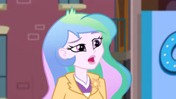 Size: 3410x1920 | Tagged: safe, derpibooru import, screencap, princess celestia, principal celestia, equestria girls, friendship games, canterlot high, female, high res, open mouth, solo