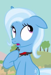 Size: 494x720 | Tagged: safe, derpibooru import, edit, edited screencap, screencap, trixie, pony, unicorn, magic duel, alicorn amulet, cropped, ears, evil trixie, floppy ears, imgflip, solo