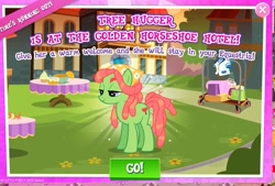 Size: 1041x703 | Tagged: safe, derpibooru import, screencap, tree hugger, earth pony, female, gameloft, lidded eyes, mare