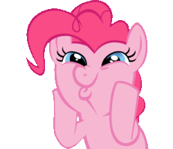 Size: 837x720 | Tagged: artist needed, safe, derpibooru import, pinkie pie, earth pony, pony, series:ponyashnost, applebuck season, season 1, animated, bust, cute, dashface, diapinkes, duckface, female, gif, hooves, hooves on cheeks, looking at you, loop, mare, simple background, so awesome, solo, transparent background