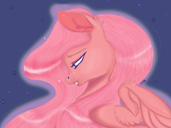 Size: 1890x1417 | Tagged: safe, artist:theponybox696, pegasus, pony, blue, crying, long hair, pink, sad, space, stars