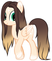 Size: 1280x1483 | Tagged: safe, artist:cindydreamlight, derpibooru import, oc, oc only, oc:cindy, pegasus, pony, coat markings, female, folded wings, full body, gradient mane, gradient tail, mare, pegasus oc, show accurate, simple background, smiling, solo, tail, transparent background, wings