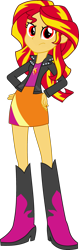 Size: 1012x3192 | Tagged: safe, derpibooru import, sunset shimmer, equestria girls, red eyes, simple background, solo, transparent background, vector