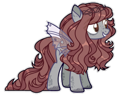 Size: 2469x1925 | Tagged: safe, artist:toffeelavender, derpibooru import, oc, oc only, hybrid, pony, base used, female, mare, simple background, solo, transparent background