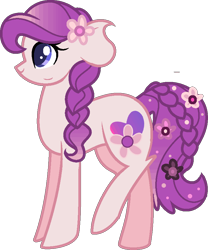 Size: 722x866 | Tagged: safe, artist:gallantserver, derpibooru import, oc, oc:wysteria, earth pony, pony, female, magical lesbian spawn, mare, offspring, parent:fluttershy, parent:rarity, parents:flarity, simple background, solo, transparent background