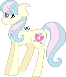 Size: 795x926 | Tagged: safe, artist:gallantserver, derpibooru import, oc, oc:sweetheart, earth pony, pony, female, magical lesbian spawn, mare, offspring, parent:coco pommel, parent:fluttershy, simple background, solo, transparent background