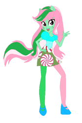 Size: 412x612 | Tagged: safe, artist:leahrow, artist:selenaede, derpibooru import, minty, human, equestria girls, g3, rainbow rocks, base used, clothes, equestria girls style, equestria girls-ified, g3 to equestria girls, g3 to g4, generation leap, hand on hip, high heels, leggings, looking at you, multicolored hair, ponied up, rainbow hair, shoes, simple background, white background