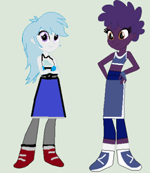 Size: 422x487 | Tagged: safe, artist:matthewjabeznazarioa, derpibooru import, cotton cloudy, human, equestria girls, apple bytes, crossover, equestria girls-ified, exeron fighters, human female, martial arts kids, martial arts kids outfits