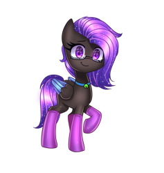 Size: 2880x3040 | Tagged: safe, artist:opal_radiance, derpibooru import, oc, oc only, pegasus, pony, blue, cute, dark, pink, purple, simple background, solo, transparent background