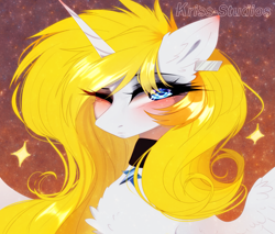 Size: 4125x3507 | Tagged: safe, artist:krissstudios, derpibooru import, oc, alicorn, pony, bust, female, high res, mare, portrait, solo