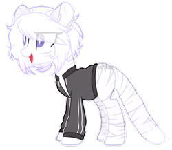 Size: 2625x2284 | Tagged: safe, artist:toffeelavender, derpibooru import, oc, oc only, zebra, base used, clothes, eye clipping through hair, simple background, smiling, solo, transparent background, zebra oc