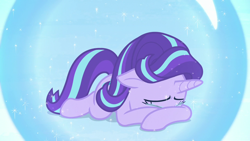 Size: 1280x720 | Tagged: safe, derpibooru import, screencap, starlight glimmer, pony, unicorn, a royal problem, season 7, bubble, crying, cute, female, mare, sad, sadlight glimmer, sadorable, solo, tears of sadness, teary eyes