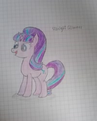 Size: 2588x3228 | Tagged: artist needed, safe, derpibooru import, starlight glimmer, unicorn, graph paper, solo, traditional art