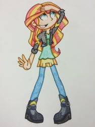 Size: 2448x3264 | Tagged: safe, artist:imtailsthefoxfan, derpibooru import, sunset shimmer, equestria girls, clothes, female, traditional art