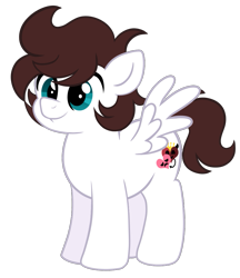 Size: 875x1013 | Tagged: safe, artist:saveraedae, derpibooru import, oc, oc only, oc:markpony, pegasus, pony, chubby, colt, foal, male, ponified, show accurate, simple background, solo, teenager, the mark side, transparent background