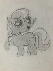 Size: 3024x4032 | Tagged: safe, artist:mlpfantealmintmoonrise, derpibooru import, silver spoon, earth pony, drawing, female, filly, foal, pencil drawing, photo, signature, sketch, traditional art