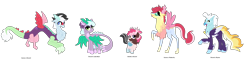 Size: 3068x743 | Tagged: safe, artist:tragedy-kaz, derpibooru import, oc, oc only, draconequus, hybrid, pony, base used, draconequus oc, eyelashes, female, interspecies offspring, magical lesbian spawn, mare, offspring, parent:cosmos, parent:discord, parent:fluttershy, parent:princess celestia, parent:princess skystar, parents:baastcord, parents:coscord, parents:dislestia, simple background, transparent background