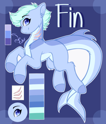 Size: 1280x1500 | Tagged: safe, artist:purplegrim40, derpibooru import, oc, oc only, merpony, pony, abstract background, colored hooves, female, mare, reference sheet, smiling