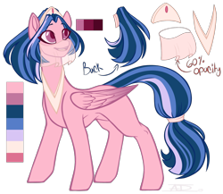 Size: 1728x1500 | Tagged: safe, artist:purplegrim40, derpibooru import, oc, oc only, pegasus, pony, female, jewelry, mare, parent:somnambula, parent:twilight sparkle, pegasus oc, reference sheet, simple background, smiling, solo, tiara, transparent background, wings