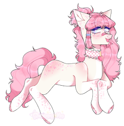 Size: 1024x1035 | Tagged: safe, artist:chococolte, derpibooru import, oc, earth pony, pony, choker, female, mare, simple background, solo, transparent background