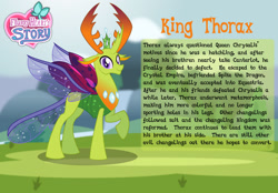 Size: 1280x892 | Tagged: safe, artist:aleximusprime, derpibooru import, thorax, changedling, changeling, flurry heart's story, description, king thorax, new design, older, older thorax, pupils, story included