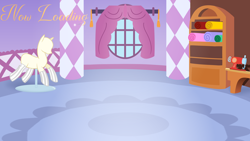 Size: 4096x2304 | Tagged: safe, artist:candy meow, derpibooru import, boutique, carousel boutique, clothes, curtains, legends of equestria, loading screen, mannequin, no pony, sewing machine, shelf, socks, table, window