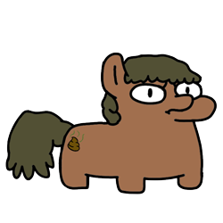 Size: 720x720 | Tagged: safe, derpibooru import, oc, oc only, oc:smelly bigshit, earth pony, simple background, solo, squatpony, transparent background