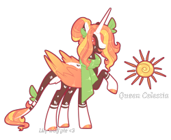 Size: 2293x1867 | Tagged: safe, artist:lilywolfpie-yt, derpibooru import, princess celestia, pony, alternate design, simple background, solo, transparent background