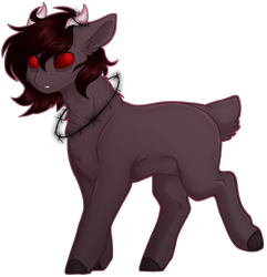 Size: 1330x1379 | Tagged: safe, artist:purplegrim40, derpibooru import, oc, oc only, demon, demon pony, pony, red eyes, simple background, solo, transparent background