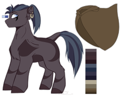 Size: 1900x1500 | Tagged: safe, artist:purplegrim40, derpibooru import, oc, oc only, pony, cloak, clothes, ear piercing, earring, jewelry, magical lesbian spawn, male, offspring, parent:somnambula, parent:zecora, piercing, simple background, solo, stallion, transparent background