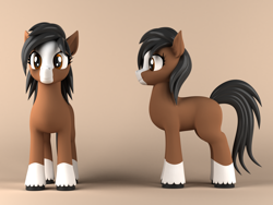 Size: 2000x1500 | Tagged: safe, artist:argos90, derpibooru import, oc, oc:rubina magna, earth pony, 3d, 3d model, female, mare, reference sheet, simple background, strong girl