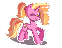 Size: 1300x1000 | Tagged: safe, artist:ronin20181, derpibooru import, luster dawn, pony, unicorn, the last problem, female, one eye closed, simple background, solo, transparent background, wink