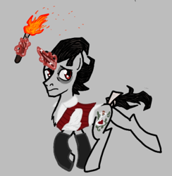 Size: 496x509 | Tagged: safe, artist:tentajack, derpibooru import, oc, oc only, pony, unicorn, aggie.io, don't starve, ponified, simple background, solo, wilson p. higgsbury