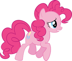 Size: 2655x2259 | Tagged: safe, artist:lunabubble-ede96, derpibooru import, pinkie pie, earth pony, pony, female, high res, mare, simple background, solo, transparent background, vector, worried